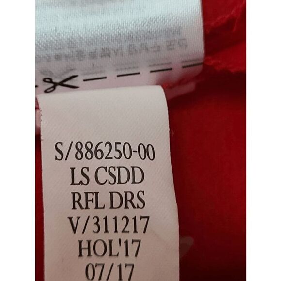 ❤️ BANANA REPUBLIC Ruffle 3/4 Sleeves Classy Shift Red Dress SIZE 0 - Picture 12 of 15